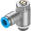 Flow Control Valve, Port Mounted, G1/4 Thread, 8mm OD Tubing, Recessed Adjustment Screw