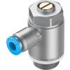 Flow Control Valve, Port Mounted, G3/8 Thread, 6mm OD Tubing, Recessed Adjustment Screw