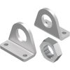 Foot Mounting, (2x) Bracket &amp; (1x) Nut