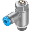 Flow Control Valve, Port Mounted, G1/8 Thread, 4mm OD Tubing, Recessed Adjustment Screw