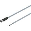 Cable, M8 4-pin Inline Socket, 4 wire, High Flex, 5 M