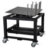 EasyTend Press Brake, Cart for Large Platform, 40&quot;x40&quot; Steel Platform, Stainless Steel Rods (10x)