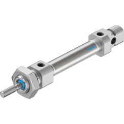 Pneumatic Cylinder, ISO 6432, Stainless Steel Body, Bore 8mm, Stroke 20mm, Bumper Cushions, Rod Thread M4, Port M5