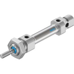 Pneumatic Cylinder, ISO 6432, Stainless Steel Body, Bore 8mm, Stroke 10mm, Bumper Cushions, Rod Thread M4, Port M5