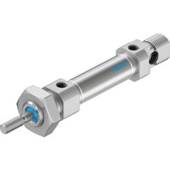 Pneumatic Cylinder, ISO 6432, Stainless Steel Body, Bore 10mm, Stroke 10mm, Bumper Cushions, Rod Thread M4, Port M5