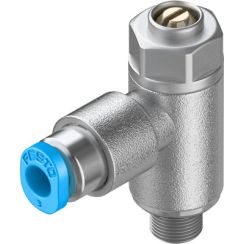 Flow Control Valve, Port Mounted, M5 Thread, 3mm OD Tubing, Recessed Adjustment Screw