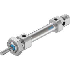 Pneumatic Cylinder, ISO 6432, Stainless Steel Body, Bore 8mm, Stroke 15mm, Bumper Cushions, Rod Thread M4, Port M5