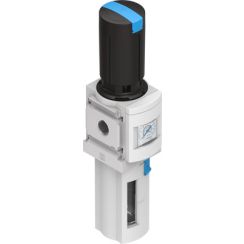 Filter Regulator, G1/2, Size 6, 5 &micro;m filter, Pressure Gauge, Lockable, Plastic Bowl w/ guard, Manual Drain