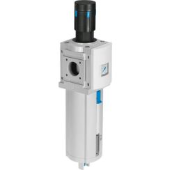 Filter Regulator, No Threads, Size 9, 40 &micro;m filter, Pressure Gauge, Lockable, Metal Bowl, Manual Drain