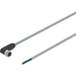 Cable, M8 3-pin Angled Socket, 3 wire, High Flex, 2.5 M