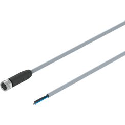 Cable, M8 3-pin Inline Socket, 3 wire, High Flex, 2.5 M