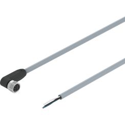 Cable, M8 4-pin Angled Socket, 4 wire, High Flex, 2.5 M
